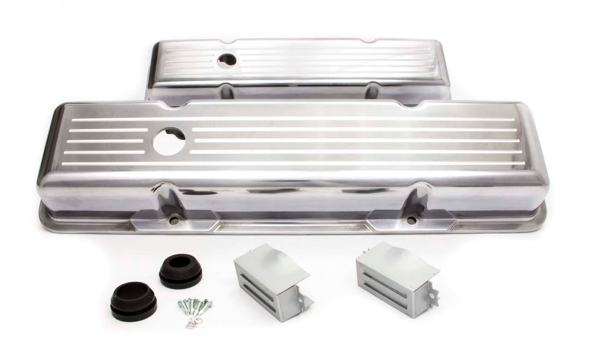 Racing Power Company SBC Alum Short V/C Ball Milled Polished