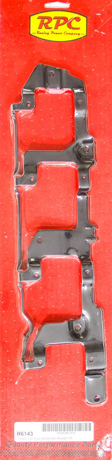 Racing Power Company LS Coil Mounting Bracket Pair Black Steel