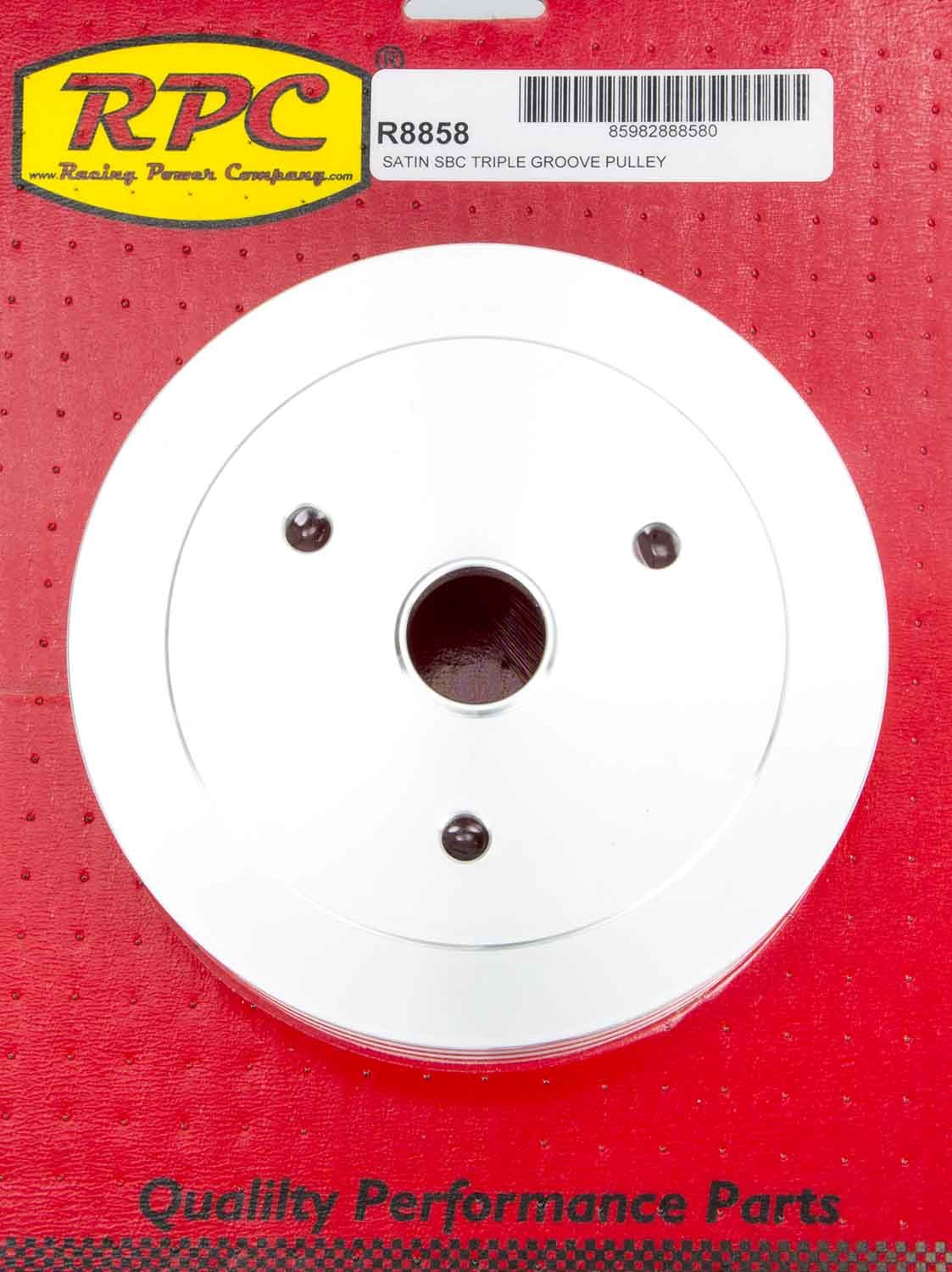 Racing Power Company SBC Triple Groove Lower Pulley SWP Satin