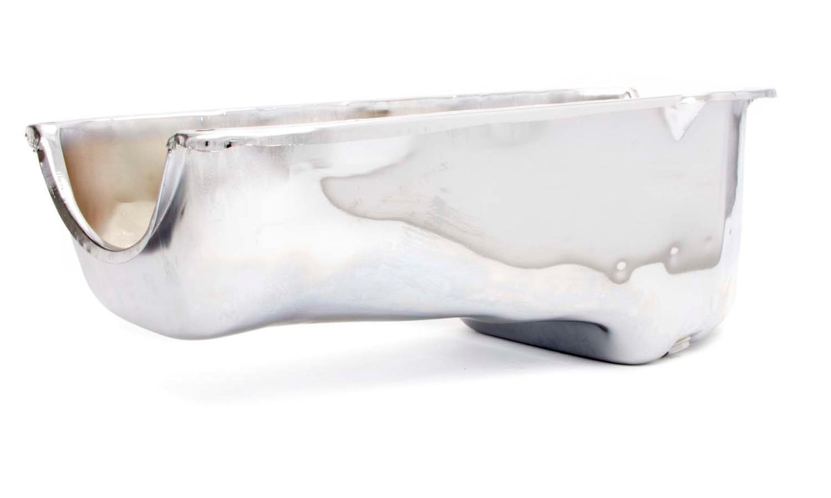Racing Power Company 55-79 SBC Steel Stock Oil Pan Chrome