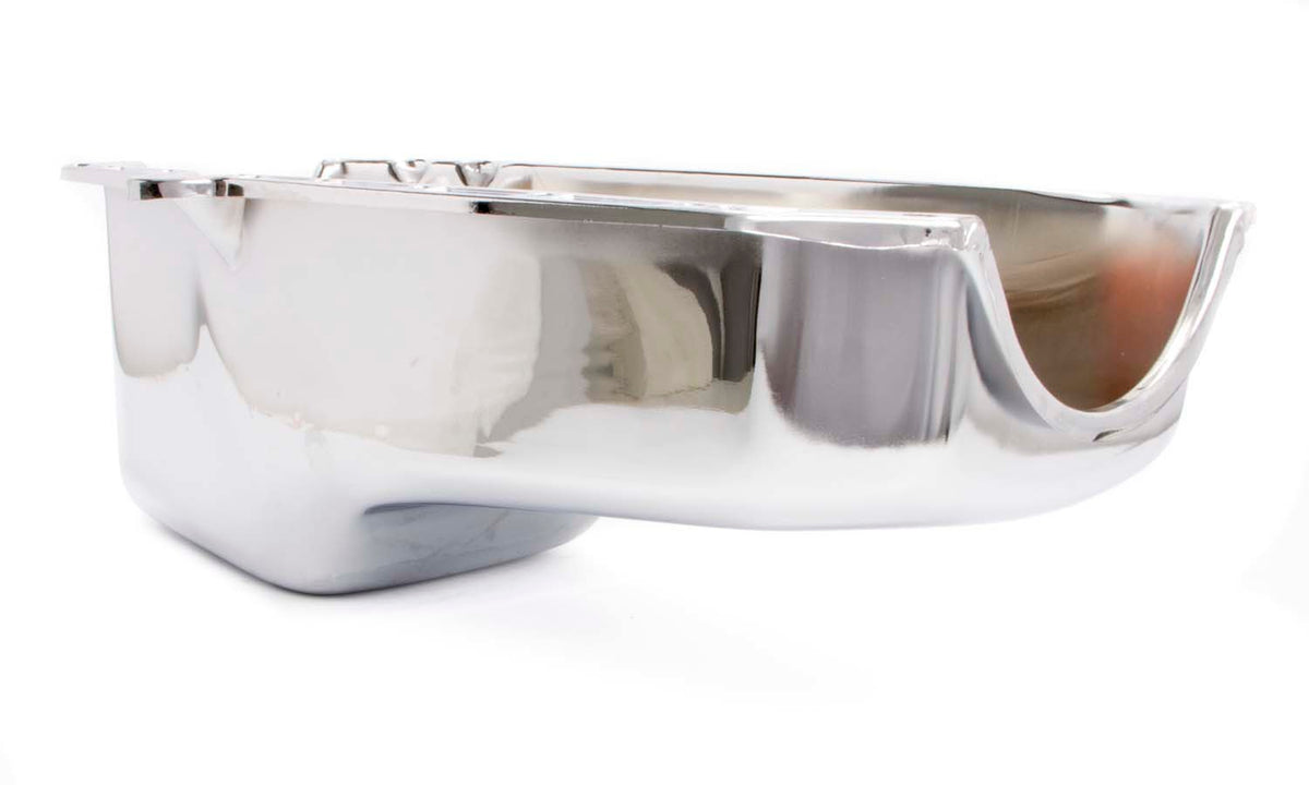 Racing Power Company 80-85 SBC Steel Stock Oil Pan Chrome