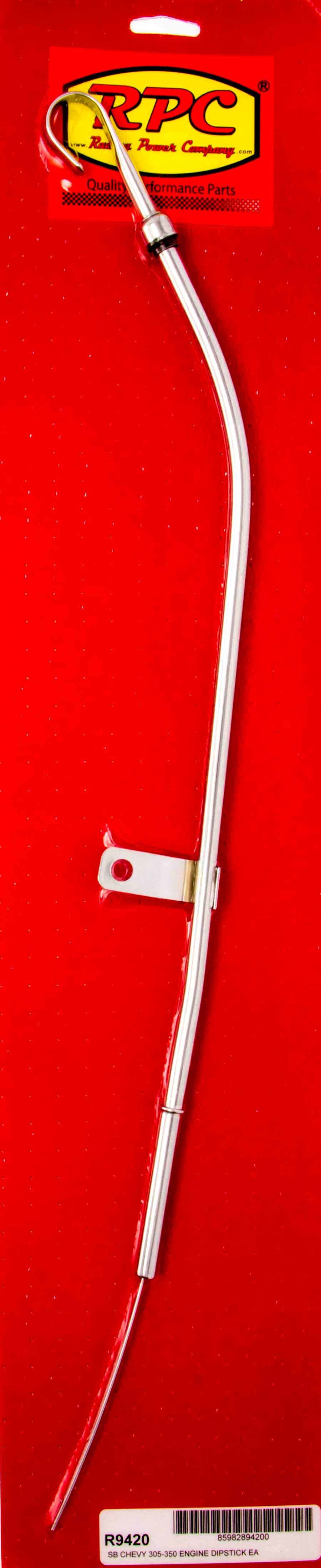 Racing Power Company 80-82 SBC Steel Oil Dipstick Chrome