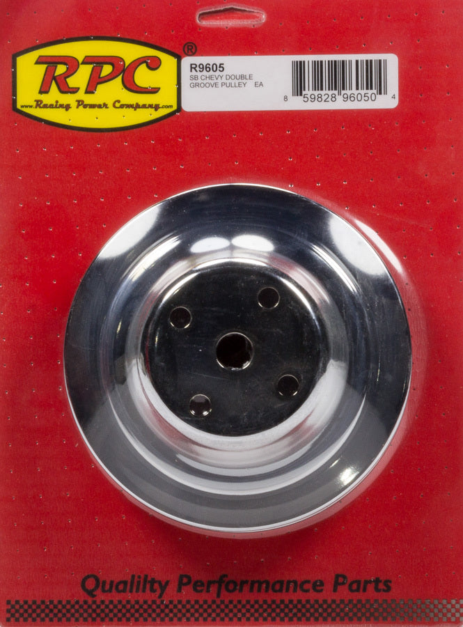Racing Power Company Chrome Steel Water Pump Pulley 2groove Long WP