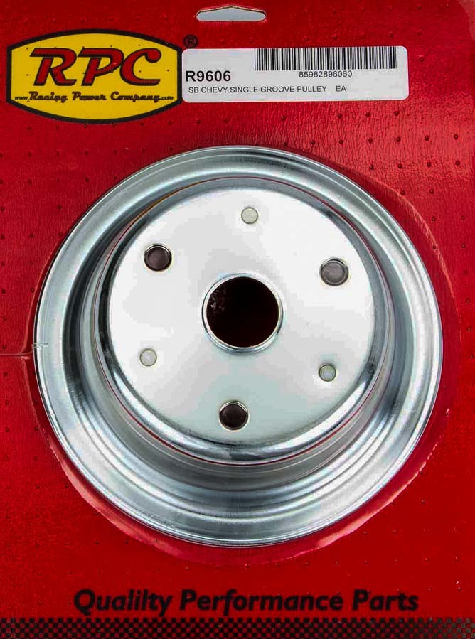 Racing Power Company Chrome Steel Crankshaft Pulley 1Groove Long WP