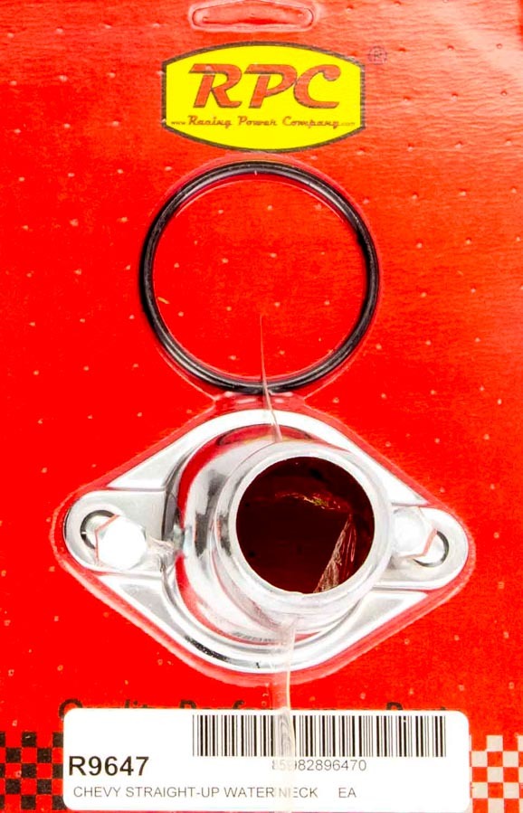 Racing Power Company Chevy V8 Steel Str Up Water Neck Chrome