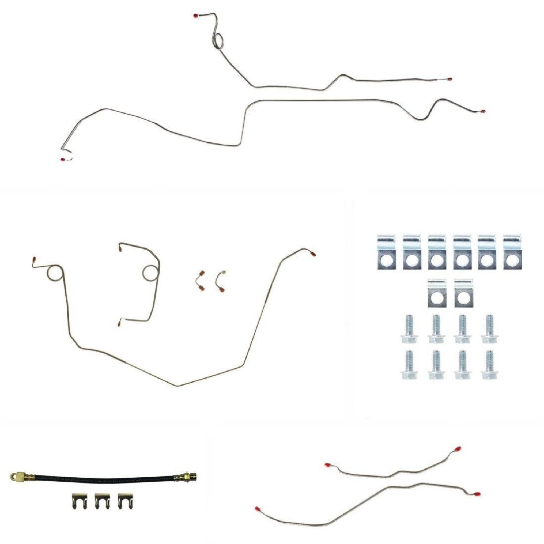 Right Stuff Detailing 69 Camaro Complete Brake Line Kit Stainless