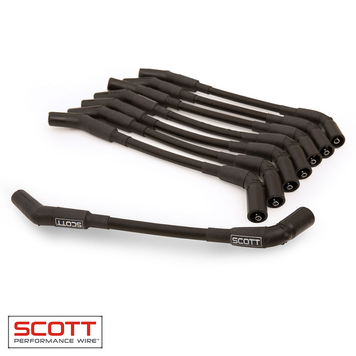 Scott Performance GM LS Truck Spark Plug Wire Set 45-Deg - Gray