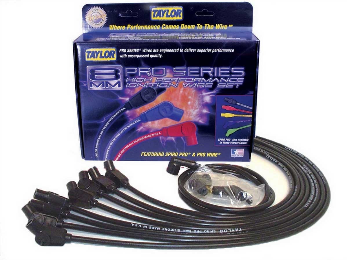 Taylor/vertex Spark Plug Wire Set 8mm Spiro Black
