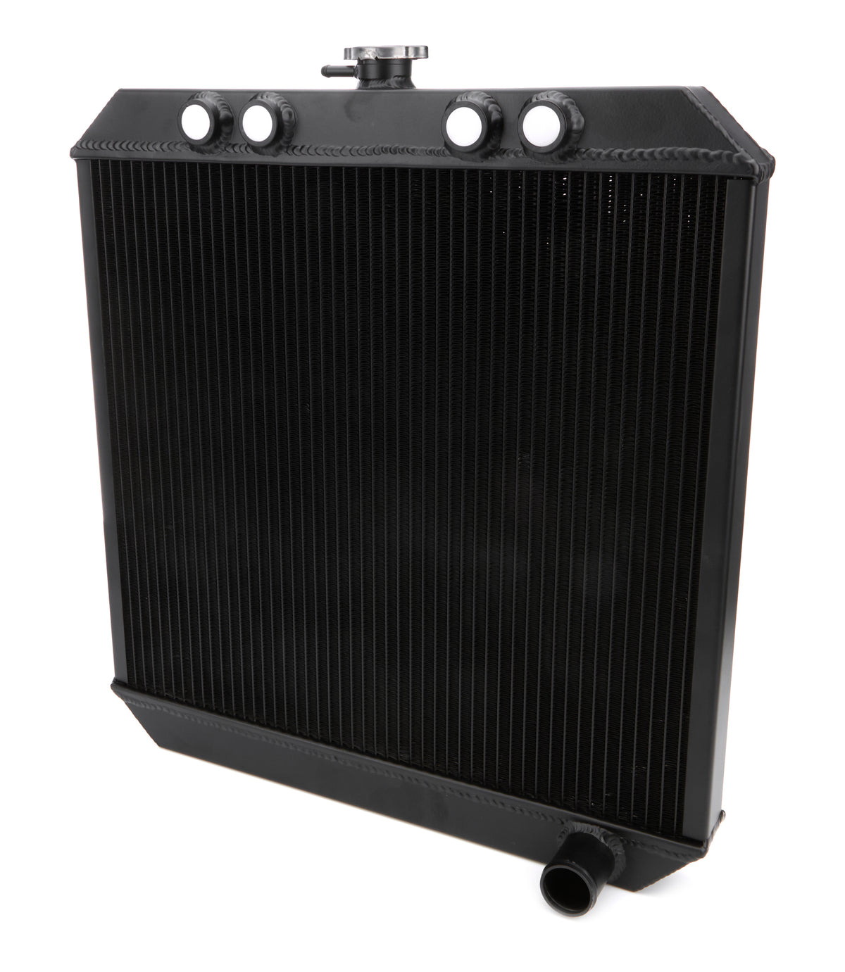 Ti22 Performance Sprint Car Radiator Down Flow Black 4 -10 Inlet