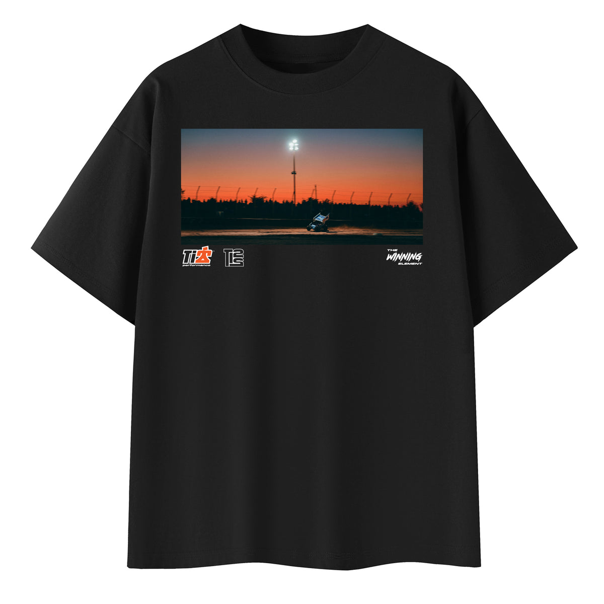Ti22 Performance T-Shirt Sprint Car Front Black Small
