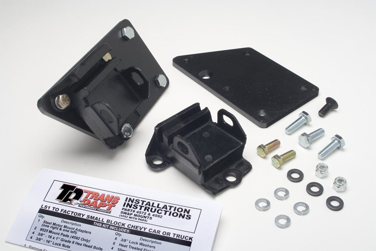 Trans-dapt LS1 Into SBC Chassis Motor Mount Kit