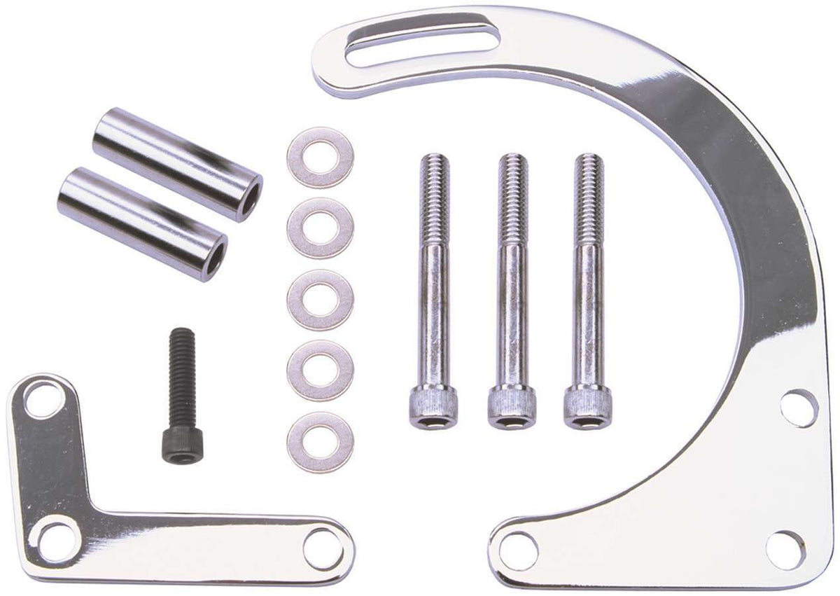 Trans-dapt 2pc. Lower Alt. Bracket Chrome