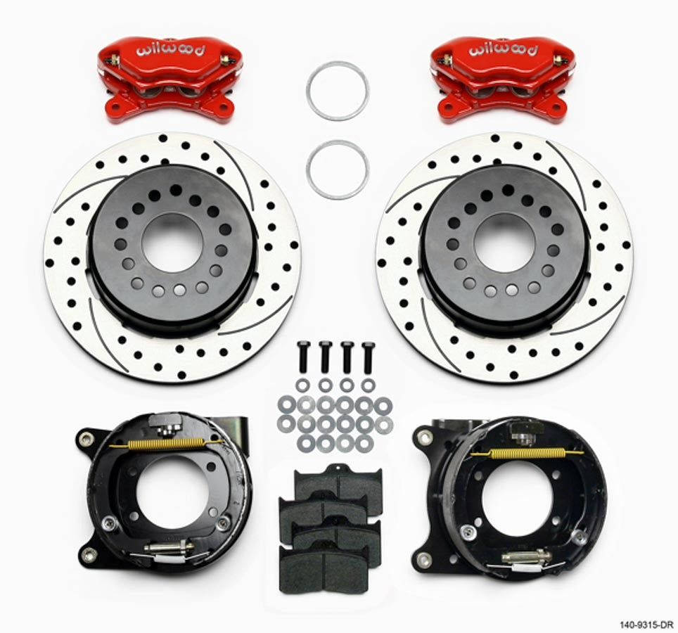 Wilwood Brake Kit Rear GM 12 Bolt Drilled Red