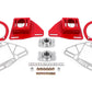 BMR Suspension 82-92 Chevy Camaro Caster/Camber Plates w/ Lockout Plates - Red
