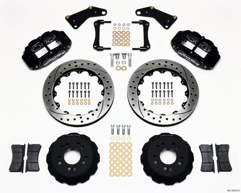 Wilwood Narrow Superlite 6R Front Hat Kit 13.06in Drilled 65-82 Corvette C2/C3