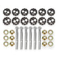BMR 97-04 Chevrolet Corvette C5 Front & Rear Lower Control Arms Camber Bolt Kit - Black Anodized