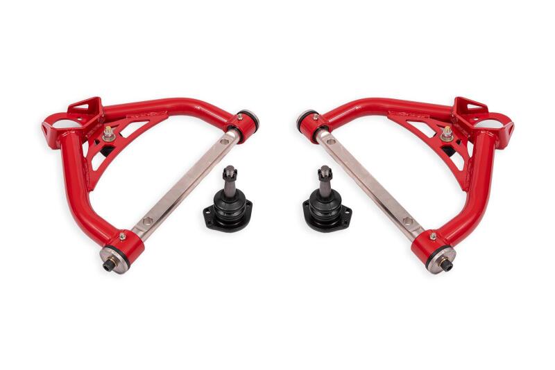 BMR 70-81 Chevrolet Camaro Non-Adj. Upper A-Arms w/ 0.5in Tall Ball Joint (Delrin) - Red