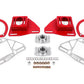 BMR Suspension 82-92 Chevy Camaro Caster/Camber Plates w/ Lockout Plates - Red